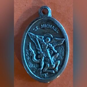St. Michael’s Medal Guardian Angel Silver Tone 1” Religious